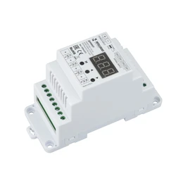 Фото #1 товара INTELLIGENT ARLIGHT Диммер SMART-DALI-104-62-ADDR-RGBW-DT6/DT8-PD-DIN White (12-48V, 4x5А)  (IARL, IP20 Пластик, 5 лет)
