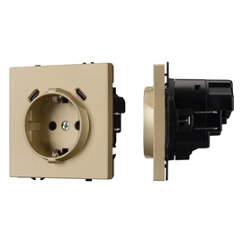 Фото #1 товара Механизм розетки с USB зарядкой SCT-NOBE-MUCC-SFPL-GD (230V, 16A) (Arlight, -)