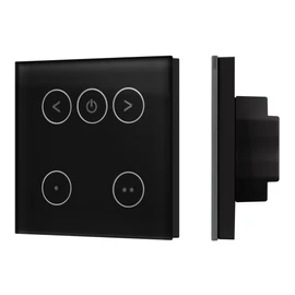 Фото #1 товара INTELLIGENT ARLIGHT Сенсорная панель SMART-TRIAC-601-11 Черная (230V, 1.5A, TUYA Wi-Fi, 2.4G) (IARL, IP20 Пластик, 5 лет)