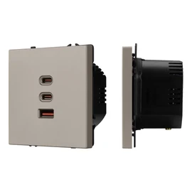 Фото #1 товара Механизм розетки с быстрой USB зарядкой SCT-NOBE-MUACC-SFPL-FC-CA (65W, QC3) (Arlight, -)