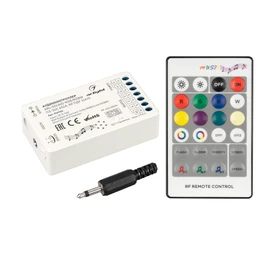 Фото #1 товара Аудиоконтроллер ARL-SOUND-RGB/RGBW (12-24V, 4x4A, RF ПДУ 24кн) (Arlight, IP20 Пластик, 3 года)