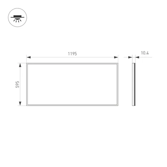 Фото #8 товара Панель IM-600x1200A-48W Warm White (Arlight, IP40 Металл, 3 года)
