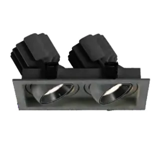 Фото #1 товара Светильник MS-VORTEX-BUILT-S210x117-2x20W Warm3000 (BK-BK, 20 deg, 230V) (Arlight, IP20 Металл, 5 лет)