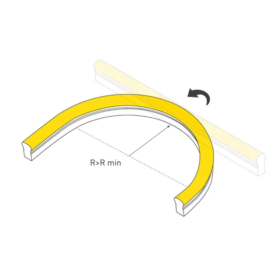 Фото #5 товара Светодиодная лента герметичная MOONLIGHT-SIDE-X336-12x24mm 230V White6500 (11 W/m, IP65, 50m, wire x1) (Arlight, Грибовидная форма)