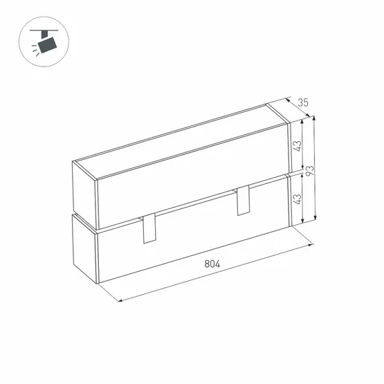 Фото #2 товара Светильник MAG-FLAT-FOLD-45-S805-24W Warm3000 (WH, 100 deg, 24V) (Arlight, IP20 Металл, 5 лет)