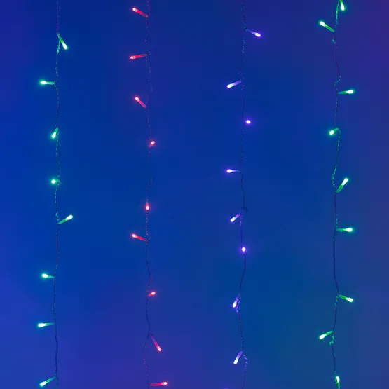 Фото #3 товара Светодиодная гирлянда ARD-CURTAIN-HOME-1500x1500-CLEAR-144LED RGB (230V, 9W) (Ardecoled, IP20)