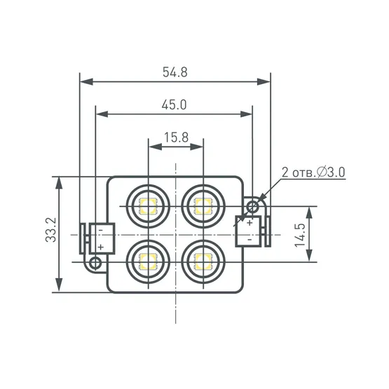 Фото #3 товара Модуль герметичный ARL-LM5050-4L-12V Green (Arlight, Закрытый)