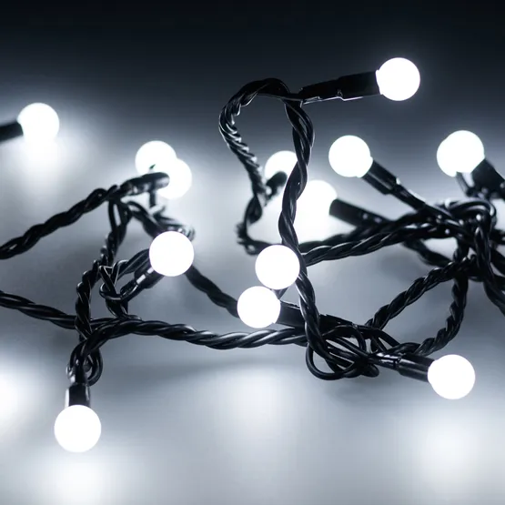 Фото #2 товара Светодиодная гирлянда ARD-BALL-CLASSIC-D13-5000-BLACK-50LED WHITE (230V, 3.5W) (Ardecoled, IP65)