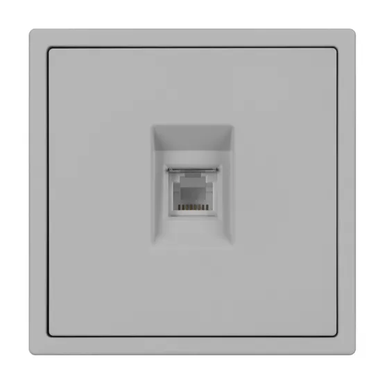 Фото #2 товара Механизм телефонной розетки SCT-NOBE-MTL1-SFPL-IS (RJ-11, 4C) (Arlight, Никель)