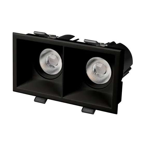 Фото #1 товара Светильник MS-FLOW-BUILT-S157x85-2x6W Warm3000 (BK, 55 deg, 230V) (Arlight, IP20 Металл, 5 лет)