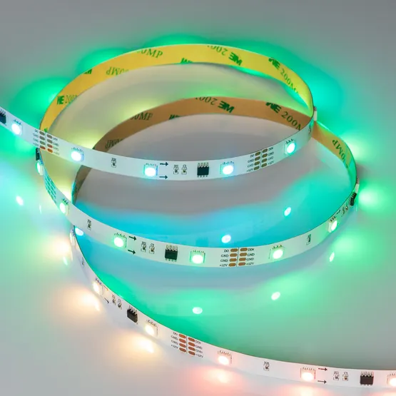 Фото #1 товара Светодиодная лента SPI-5000-AM 12V RGB (5060, 150 LED x3, 1804) (Arlight, Открытый, IP20)