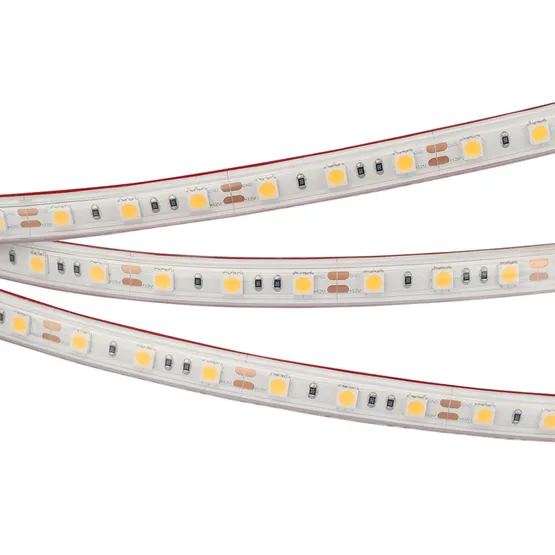 Фото #1 товара Светодиодная лента RTW 2-5000PS 12V White6000 2x (5060, 300 LED, LUX) (Arlight, 14.4 Вт/м, IP67)