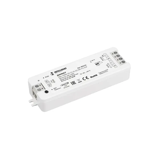 Фото товара INTELLIGENT ARLIGHT Диммер DALI-PWM-101-72-1G-D2-DRI-PS-SUF White (12-48V, 1x8A) (IARL, IP20 Пластик, 5 лет)