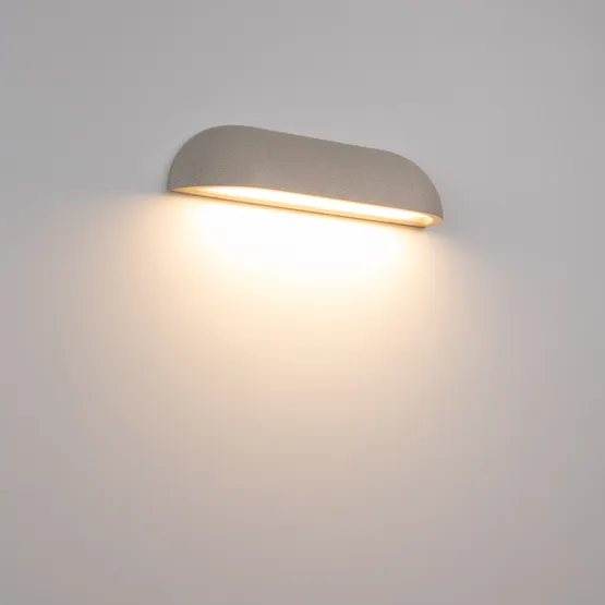 Фото #2 товара Светильник SP-BULFIN-WALL-L365-10W Warm3000 (WH, 120 deg, 230V) (Arlight, IP65 Бетон, 3 года)