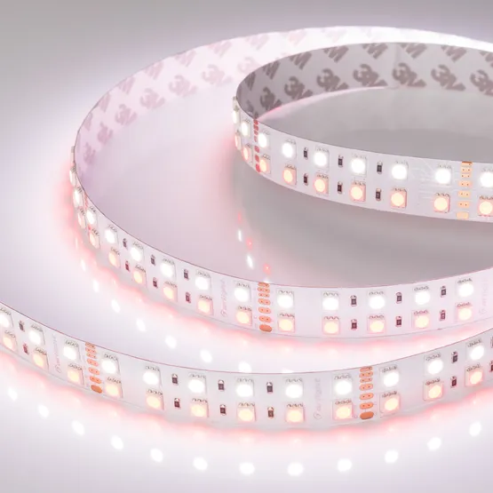 Фото #8 товара Светодиодная лента RT 2-5000 24V RGB-White 2x2 (5060, 720 LED, LUX) (Arlight, 32 Вт/м, IP20)