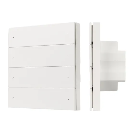 Фото товара INTELLIGENT ARLIGHT Кнопочная панель SMART DALI-301-22-8K-D2-IN White (BUS, Frameless) (IARL, IP20 Пластик, 5 лет)