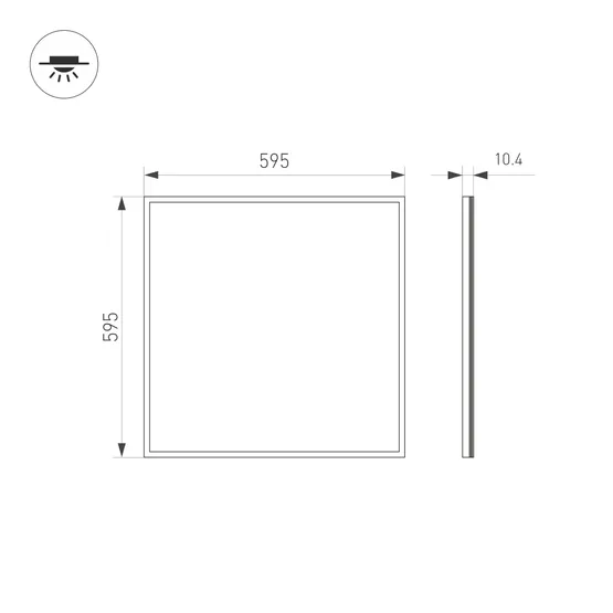 Фото #7 товара Панель IM-S600x600-40W Warm3000 (WH, 120 deg, 230V) (Arlight, IP40 Металл, 3 года)