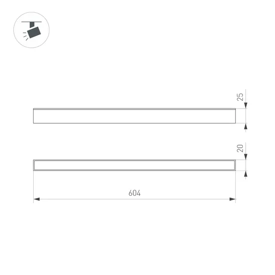 Фото #4 товара Светильник MAG-FLAT-25-L600-18W Warm3000 (WH, 100 deg, 24V) (Arlight, IP20 Металл, 5 лет)