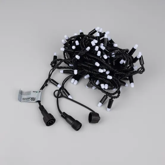 Фото #3 товара Светодиодная гирлянда ARD-STRING-CLASSIC-10000-BLACK-100LED-MILK-STD White (230V, 7W) (Ardecoled, IP65)
