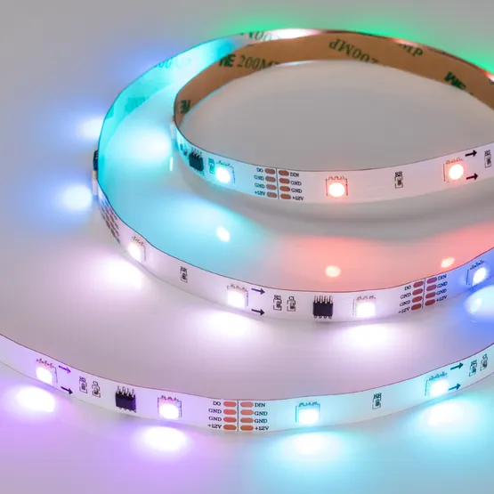 Фото #5 товара Светодиодная лента SPI-5000-AM 12V RGB (5060, 150 LED x3, 1804) (Arlight, Открытый, IP20)