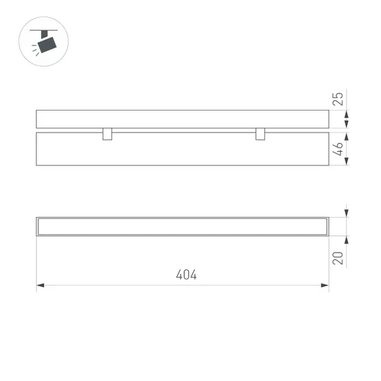 Фото #3 товара Светильник MAG-FLAT-FOLD-25-S400-12W Warm3000 (WH, 100 deg, 24V) (Arlight, IP20 Металл, 5 лет)