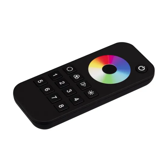 Фото товара INTELLIGENT ARLIGHT Пульт SMART-SPI-801-52-8SC-RGBW-SUF Black (3V, 2.4G) (IARL, IP20 Пластик, 5 лет)