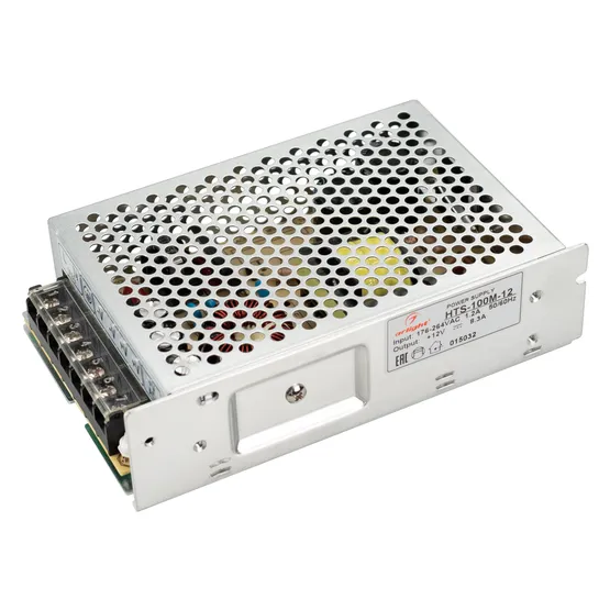 Фото #1 товара Блок питания HTS-100M-12 (12V, 8.3A, 100W) (Arlight, IP20 Сетка, 3 года)