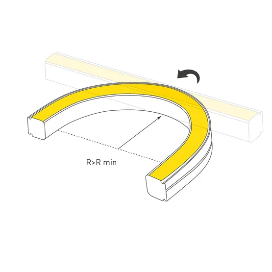 Фото #2 товара Светодиодная лента герметичная WAVE-SIDE-DOUBLE-A120-16x15mm 24V Warm3000 (15 W/m, IP67, 5m, wire x1) (Arlight, Вывод боковой, 5 лет)
