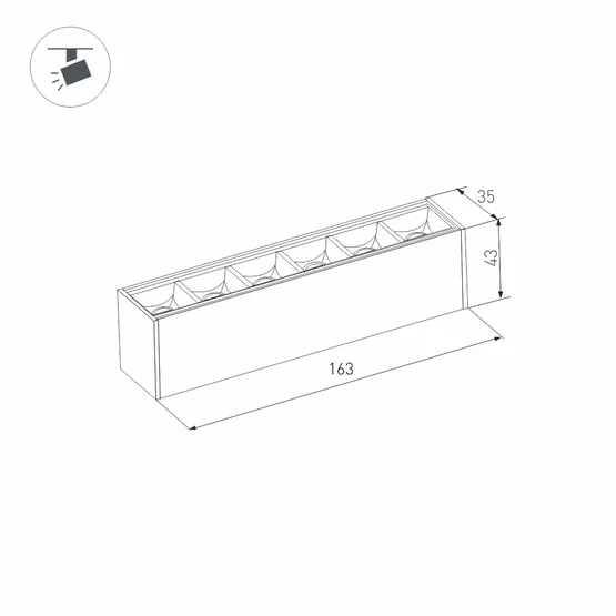 Фото #5 товара Светильник MAG-LASER-45-L160-6W Warm3000 (BK, 15 deg, 24V) (Arlight, IP20 Металл, 5 лет)