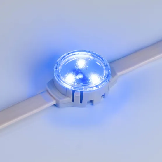 Фото #4 товара Модуль управляемый SOLEX-DMX-3535-3-12V RGB 120deg (D30x16mm, 0.75W, IP67) (Arlight, Пластик, 3 года)