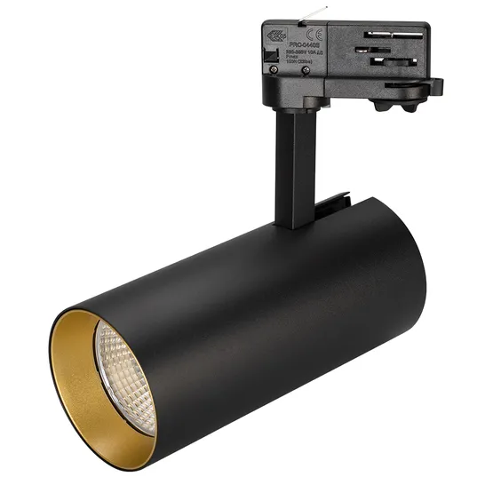 Фото #1 товара Светильник SP-POLO-TRACK-LEG-R85-15W White5000 (BK-GD, 40 deg) (Arlight, IP20 Металл, 3 года)