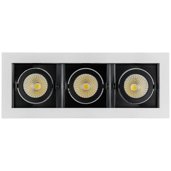Фото #4 товара Светильник CL-KARDAN-S260x102-3x9W Warm (WH-BK, 38 deg) (Arlight, IP20 Металл, 3 года)