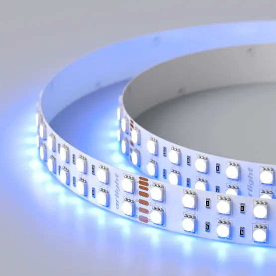 Фото #11 товара Светодиодная лента RT 2-5000 24V RGB-White 2x2 (5060, 720 LED, LUX) (Arlight, 32 Вт/м, IP20)