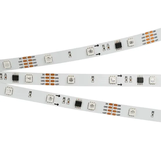 Фото #4 товара Светодиодная лента SPI-5000-AM 12V RGB (5060, 150 LED x3, 1804) (Arlight, Открытый, IP20)