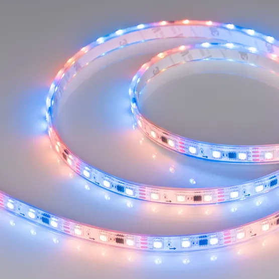 Фото #1 товара Светодиодная лента герметичная SPI-PFS-B60-12mm 12V RGB-PX3 (14.4W/m, IP68, 5060, 5m) (Arlight, бегущий огонь)