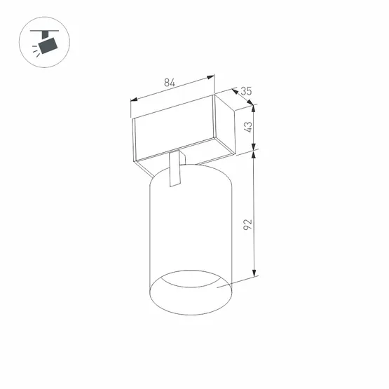 Фото #3 товара Светильник MAG-SPOT-45-R85-3W Warm3000 (WH, 20 deg, 24V) (Arlight, IP20 Металл, 3 года)