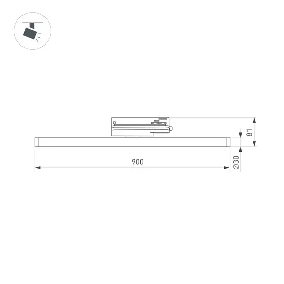 Фото #4 товара Светильник LGD-TUBE-TURN-4TR-L900-30W Day4000 (WH, 180 deg, 230V) (Arlight, IP20 Металл, 3 года)