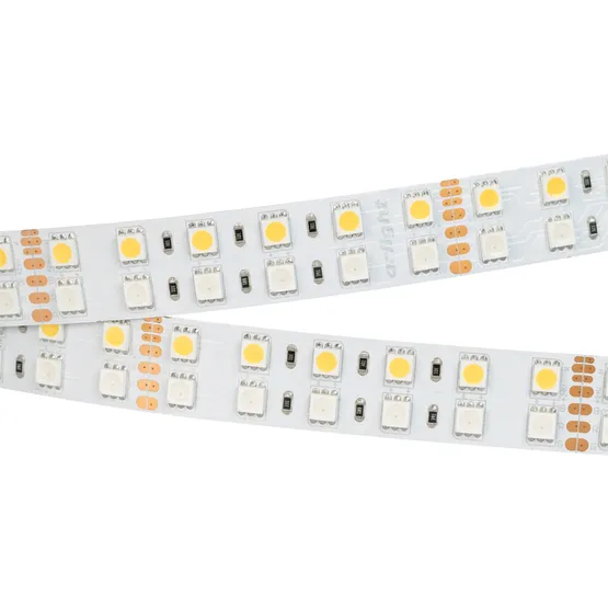 Фото #1 товара Светодиодная лента RT 2-5000 24V RGB-White 2x2 (5060, 720 LED, LUX) (Arlight, 32 Вт/м, IP20)