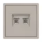 Минифото #3 товара Механизм сдвоенной телефонной розетки SCT-NOBE-MTL2-SFPL-CA (RJ-11, 4C) (Arlight, Кашемир)