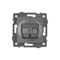 Минифото #3 товара Механизм компьютерной розетки двойной SCT-MPC2-PL-GR-V (RJ-45, CAT6) (Arlight, -)